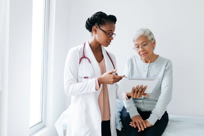 provider having discussion with patient